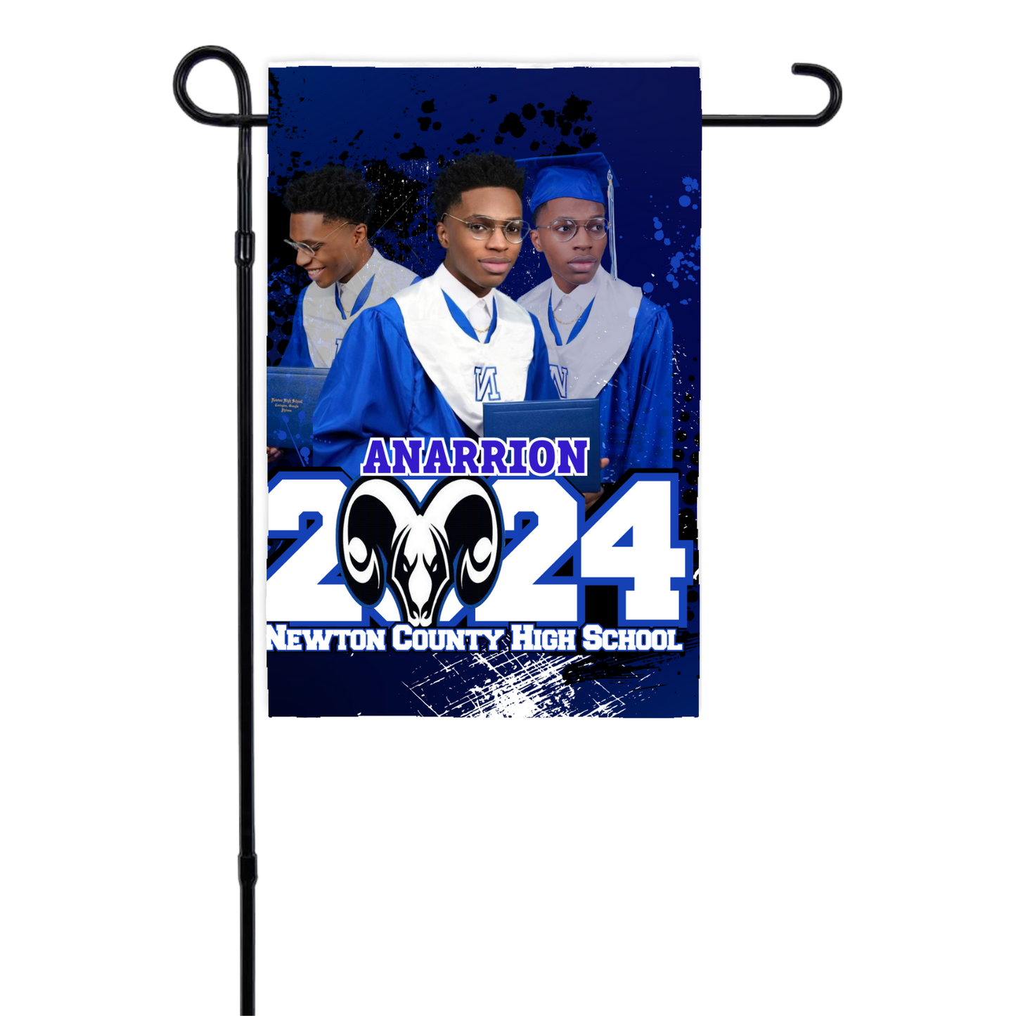 Graduation Announcement Garden Flag
