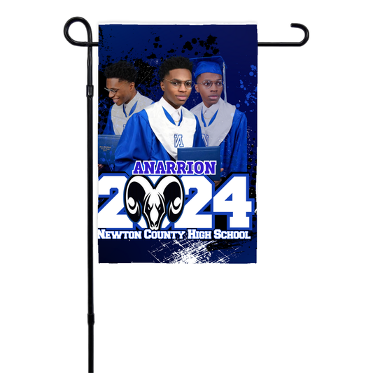 Graduation Announcement Garden Flag