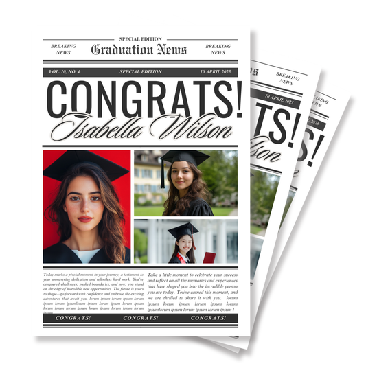 Graduation Announcement Newspaper